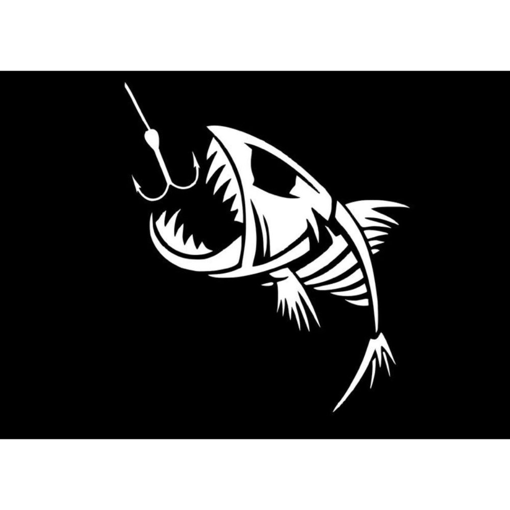 Hunting and fishing weather resistant 7 inch vinyl decal